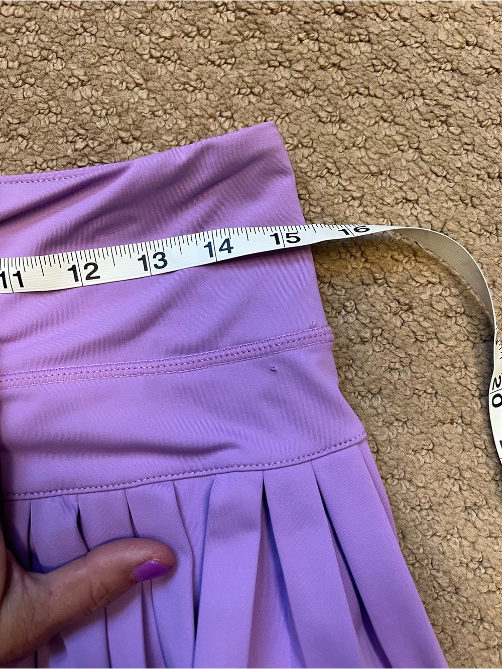 Women’s Lavender Pleated Tennis Skort - Picture 4 of 5